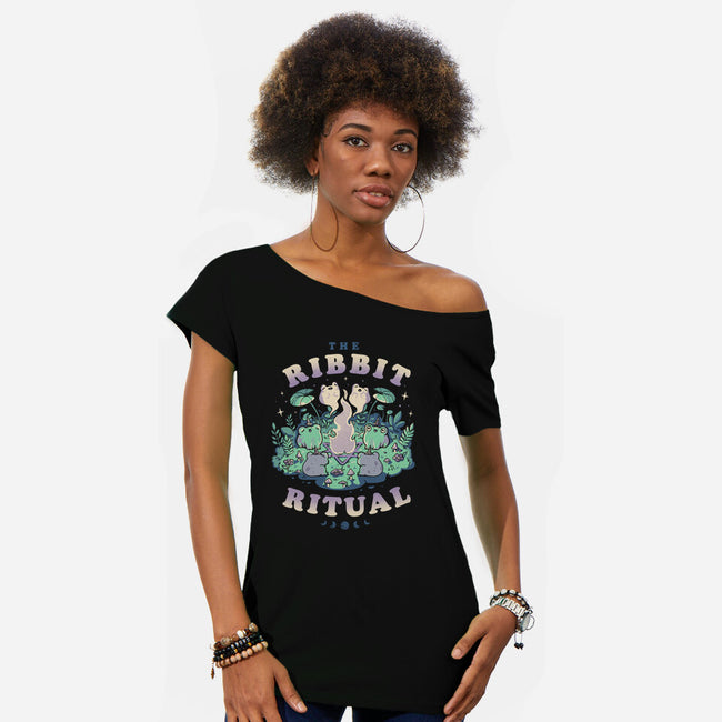 The Ribbit Ritual-Womens-Off Shoulder-Tee-eduely