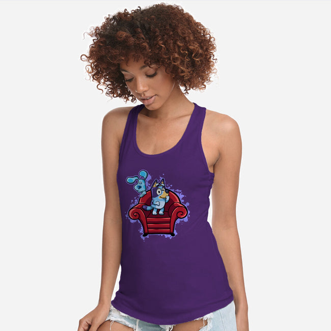 Dogs Clues-Womens-Racerback-Tank-nickzzarto