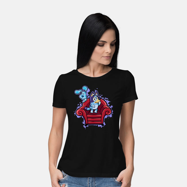 Dogs Clues-Womens-Basic-Tee-nickzzarto