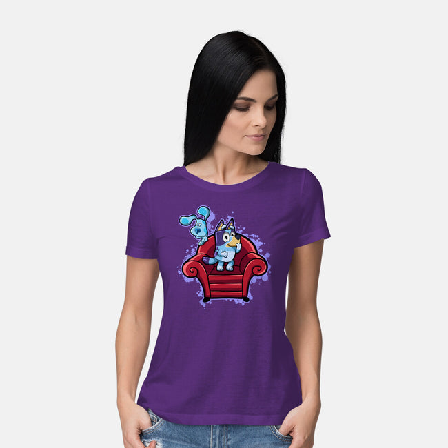 Dogs Clues-Womens-Basic-Tee-nickzzarto