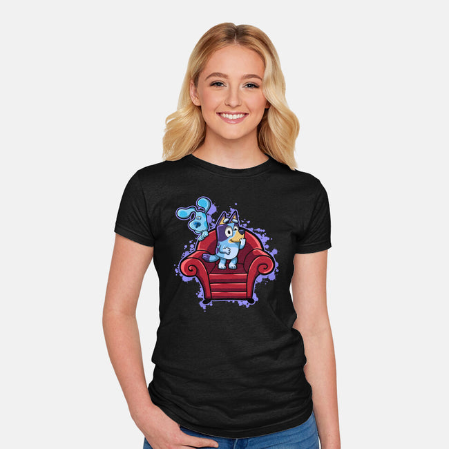 Dogs Clues-Womens-Fitted-Tee-nickzzarto