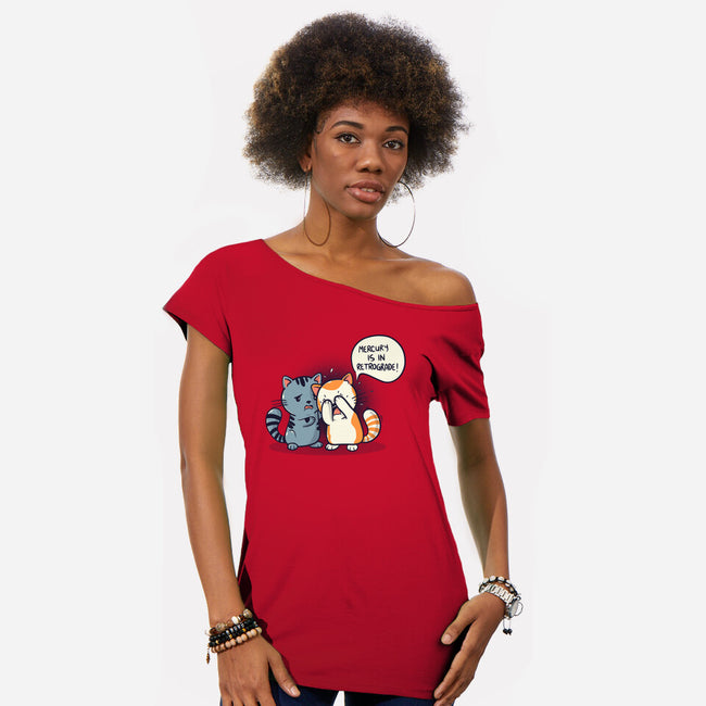 Stupid Mercury-Womens-Off Shoulder-Tee-Freecheese