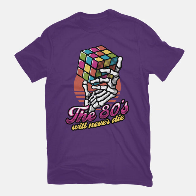 80s Will Never Die-Womens-Basic-Tee-tobefonseca