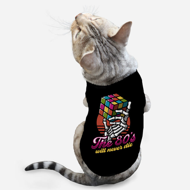 80s Will Never Die-Cat-Basic-Pet Tank-tobefonseca