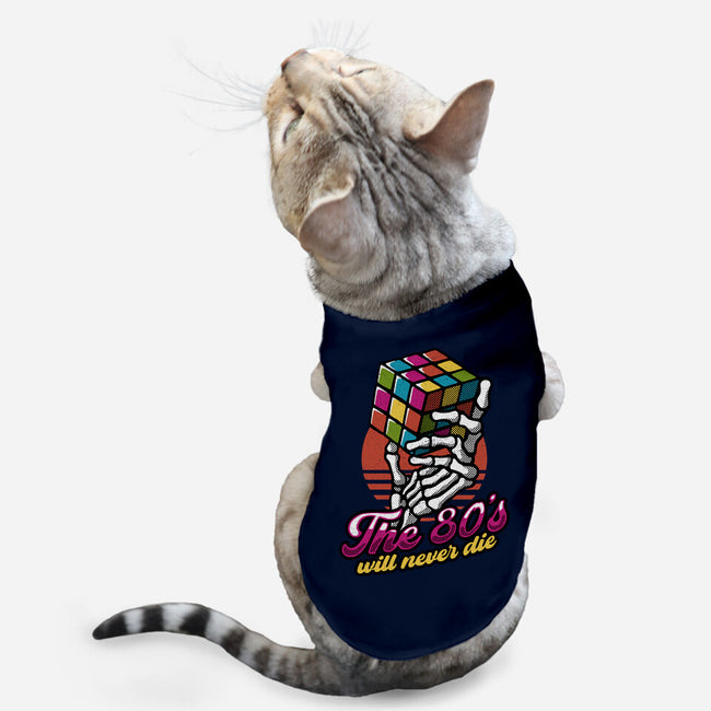 80s Will Never Die-Cat-Basic-Pet Tank-tobefonseca