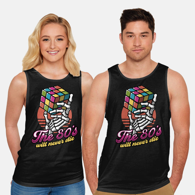 80s Will Never Die-Unisex-Basic-Tank-tobefonseca