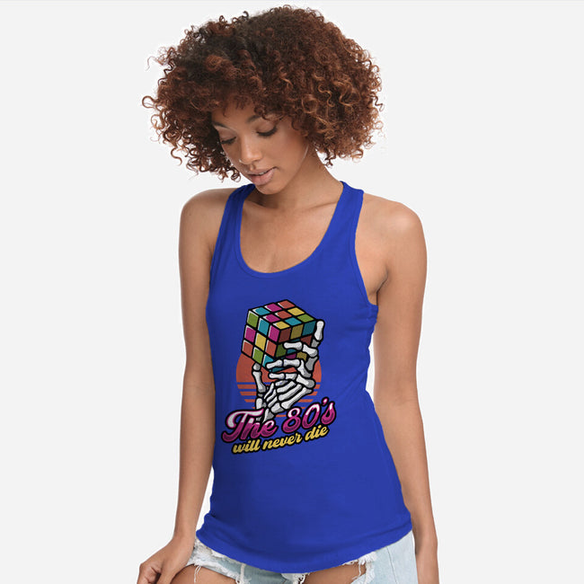 80s Will Never Die-Womens-Racerback-Tank-tobefonseca