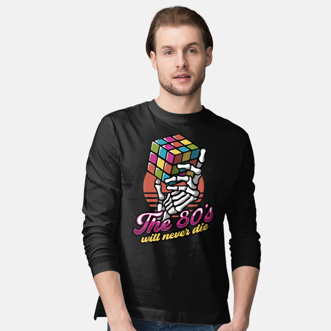 80s Will Never Die-Mens-Long Sleeved-Tee-tobefonseca