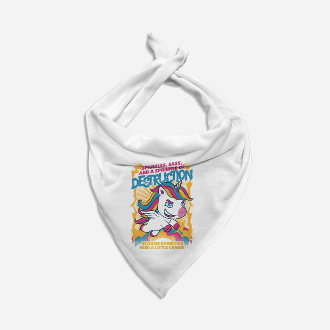 Unicorn Rainbows Destruction-Cat-Bandana-Pet Collar-Studio Mootant