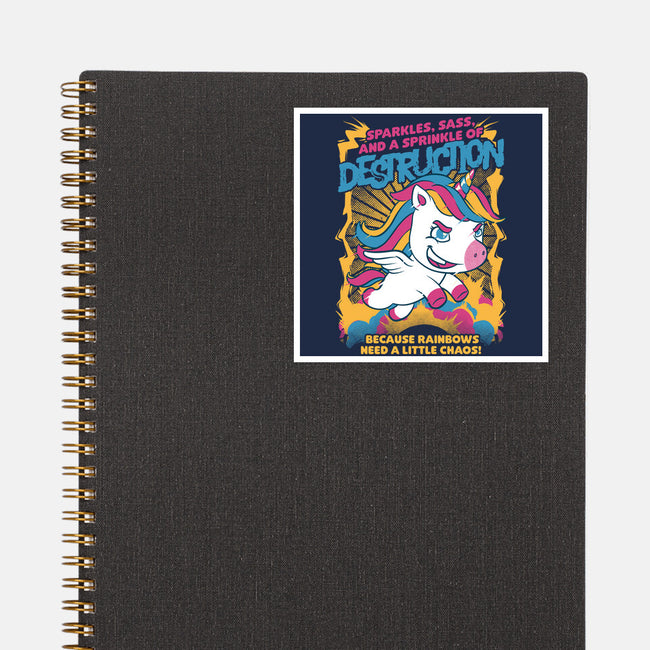 Unicorn Rainbows Destruction-None-Glossy-Sticker-Studio Mootant