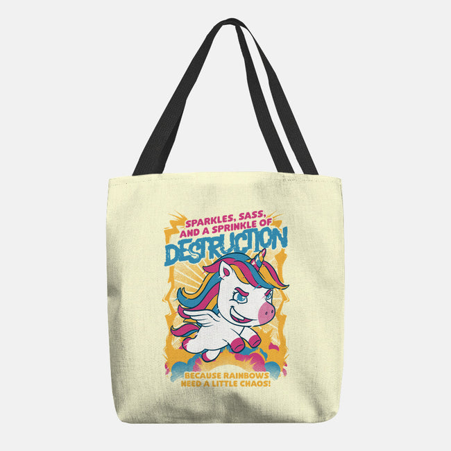 Unicorn Rainbows Destruction-None-Basic Tote-Bag-Studio Mootant