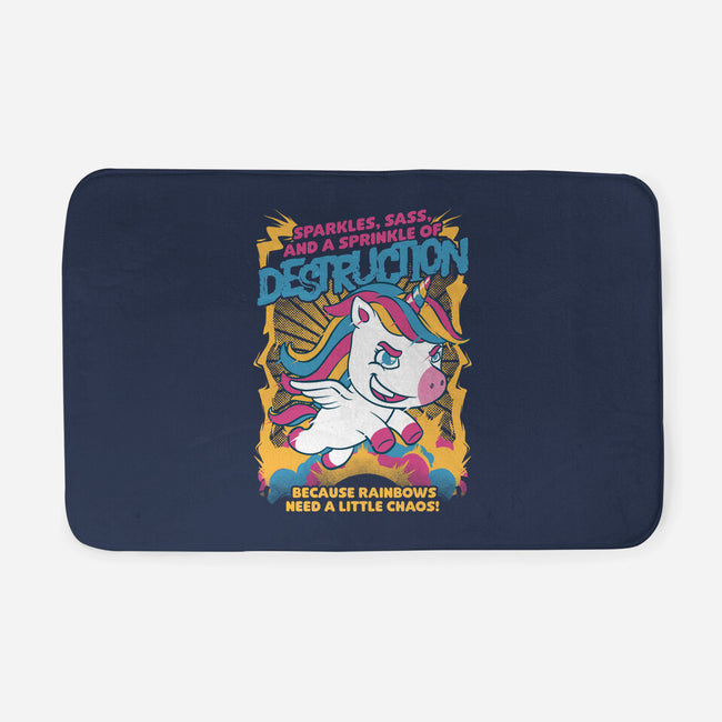 Unicorn Rainbows Destruction-None-Memory Foam-Bath Mat-Studio Mootant