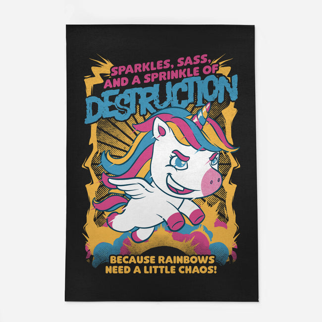 Unicorn Rainbows Destruction-None-Indoor-Rug-Studio Mootant