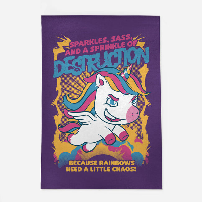 Unicorn Rainbows Destruction-None-Indoor-Rug-Studio Mootant