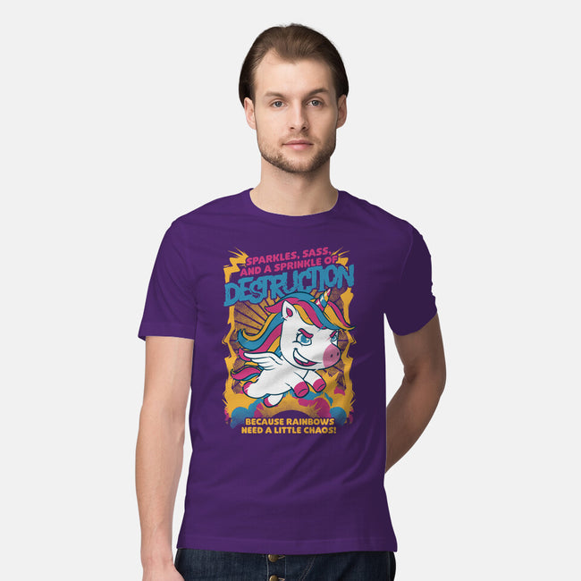 Unicorn Rainbows Destruction-Mens-Premium-Tee-Studio Mootant