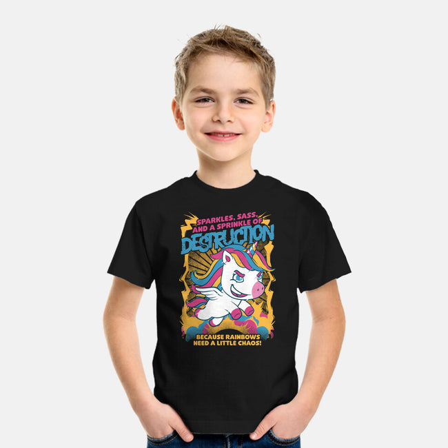 Unicorn Rainbows Destruction-Youth-Basic-Tee-Studio Mootant