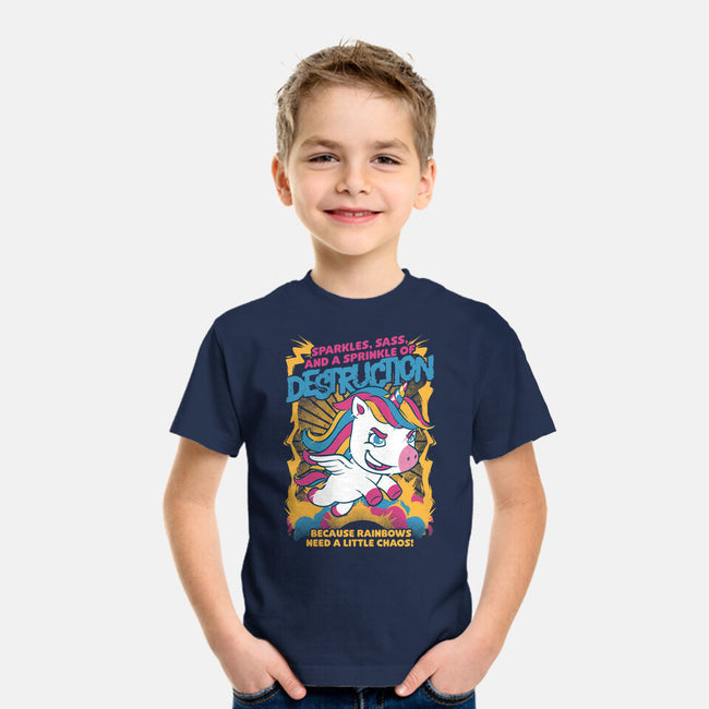 Unicorn Rainbows Destruction-Youth-Basic-Tee-Studio Mootant