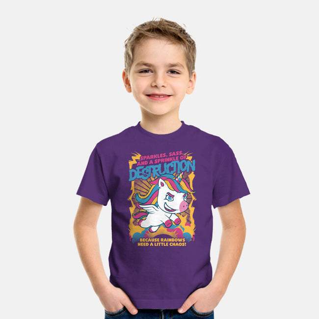 Unicorn Rainbows Destruction-Youth-Basic-Tee-Studio Mootant