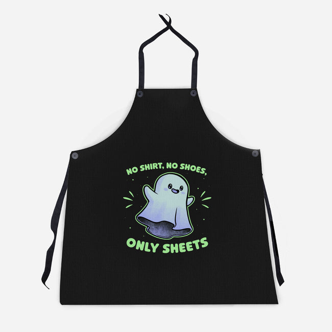 Cute Ghost Pun-Unisex-Kitchen-Apron-Studio Mootant