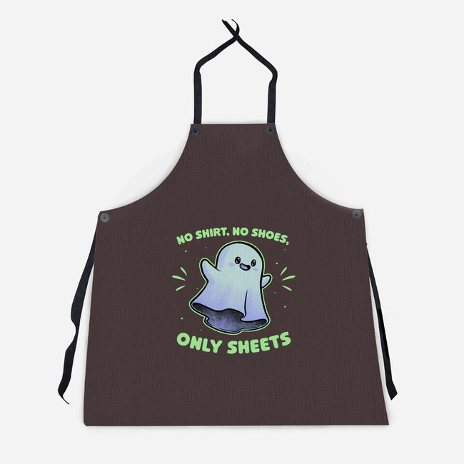 Cute Ghost Pun-Unisex-Kitchen-Apron-Studio Mootant