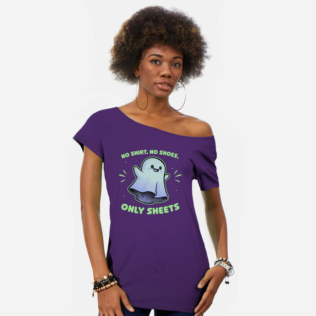 Cute Ghost Pun-Womens-Off Shoulder-Tee-Studio Mootant