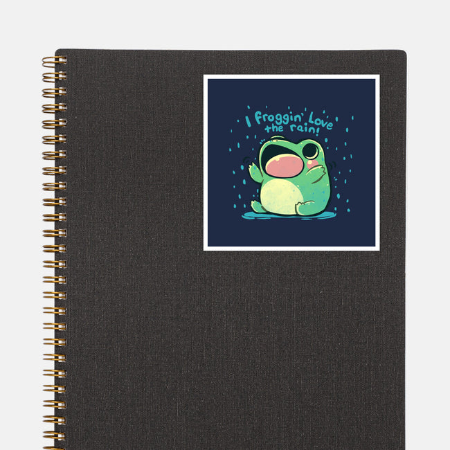 Froggin Love The Rain-None-Glossy-Sticker-TechraNova