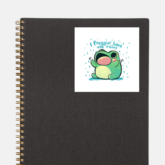 Froggin Love The Rain-None-Glossy-Sticker-TechraNova