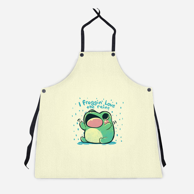 Froggin Love The Rain-Unisex-Kitchen-Apron-TechraNova