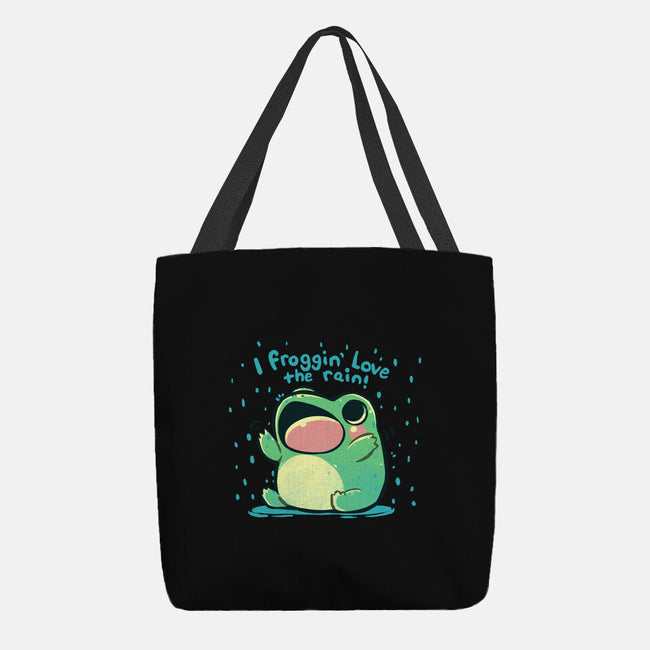 Froggin Love The Rain-None-Basic Tote-Bag-TechraNova