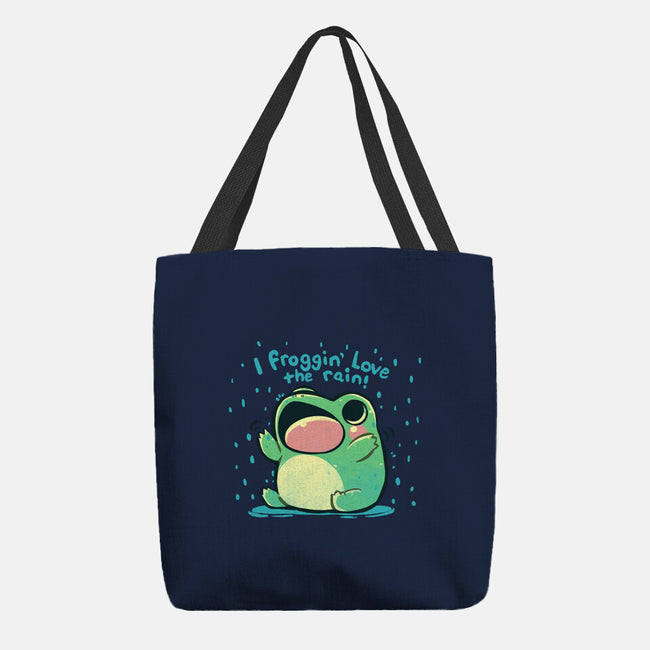 Froggin Love The Rain-None-Basic Tote-Bag-TechraNova