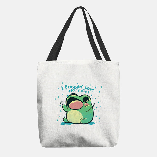 Froggin Love The Rain-None-Basic Tote-Bag-TechraNova