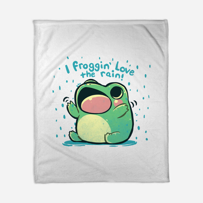 Froggin Love The Rain-None-Fleece-Blanket-TechraNova