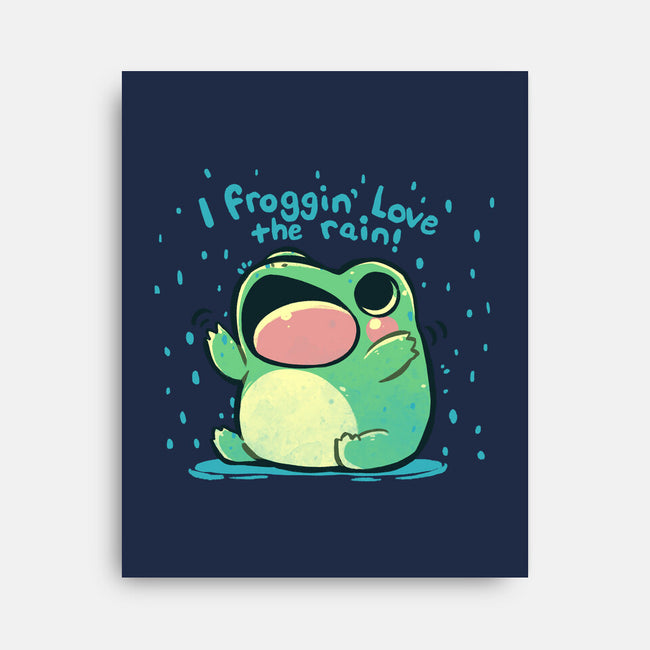 Froggin Love The Rain-None-Stretched-Canvas-TechraNova