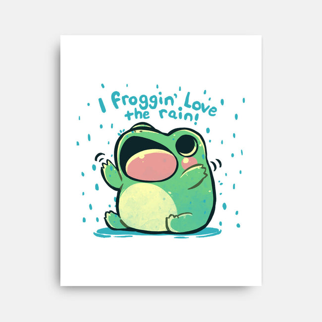 Froggin Love The Rain-None-Stretched-Canvas-TechraNova