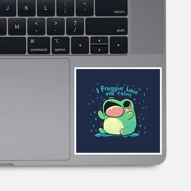 Froggin Love The Rain-None-Glossy-Sticker-TechraNova