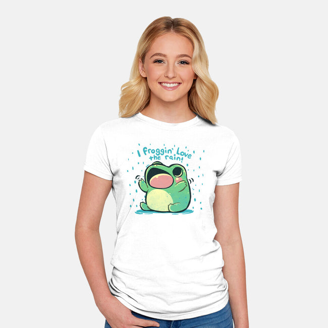 Froggin Love The Rain-Womens-Fitted-Tee-TechraNova