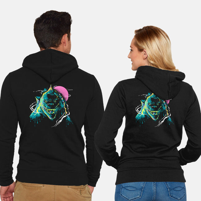 Colorful Kaiju-Unisex-Zip-Up-Sweatshirt-IKILO