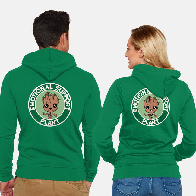 Emotional Support Plant-Unisex-Zip-Up-Sweatshirt-Melonseta