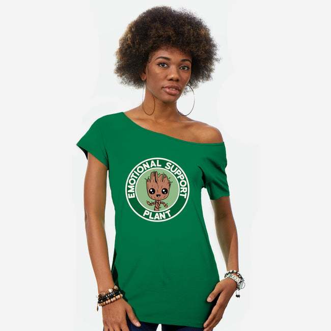 Emotional Support Plant-Womens-Off Shoulder-Tee-Melonseta