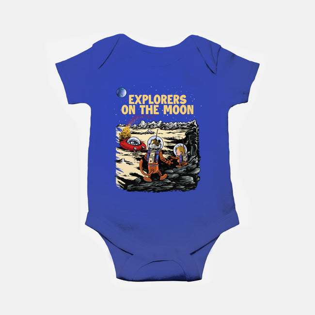 Explorers On The Moon-Baby-Basic-Onesie-zascanauta