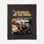 Explorers On The Moon-None-Fleece-Blanket-zascanauta