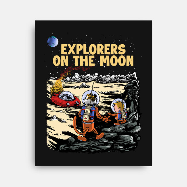 Explorers On The Moon-None-Stretched-Canvas-zascanauta