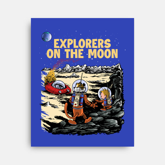 Explorers On The Moon-None-Stretched-Canvas-zascanauta