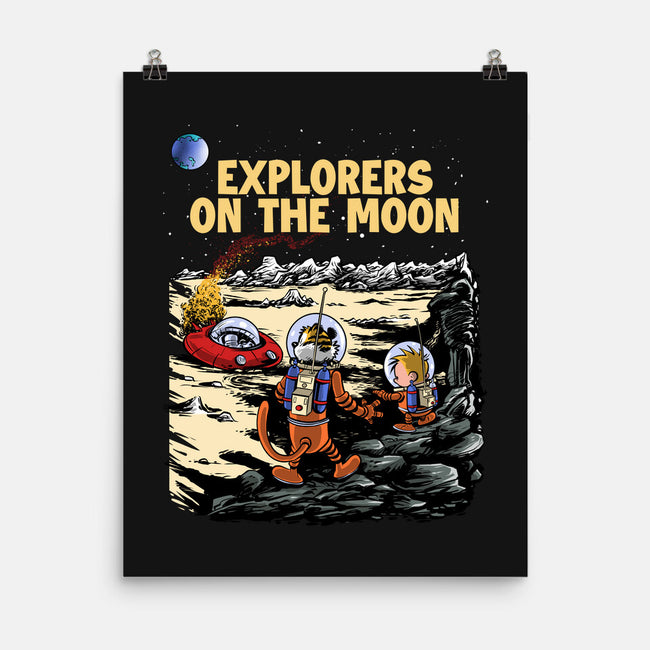 Explorers On The Moon-None-Matte-Poster-zascanauta