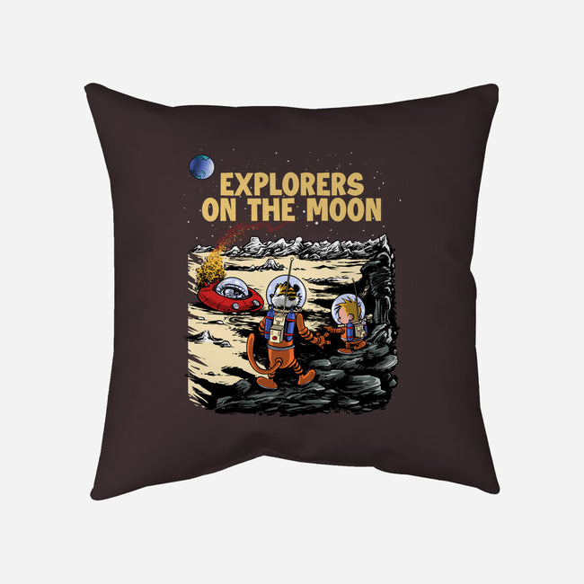 Explorers On The Moon-None-Removable Cover-Throw Pillow-zascanauta