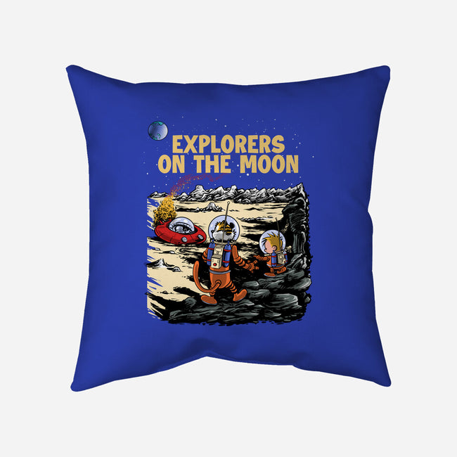 Explorers On The Moon-None-Removable Cover-Throw Pillow-zascanauta