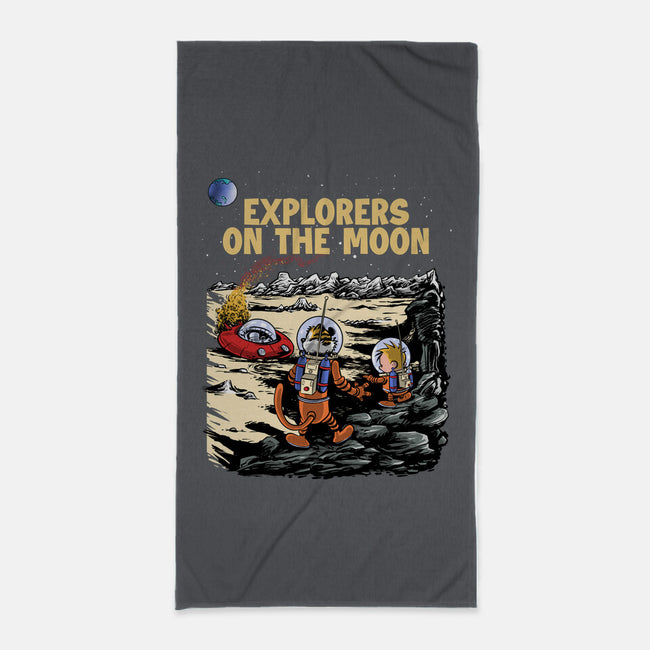 Explorers On The Moon-None-Beach-Towel-zascanauta