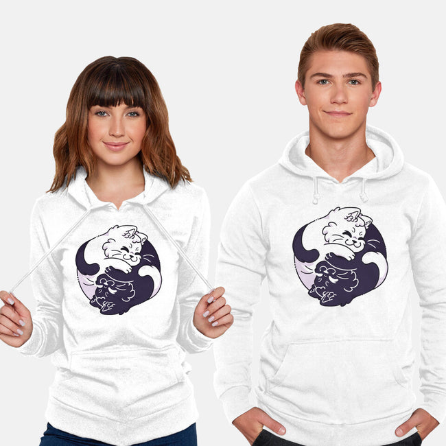 Ying Yang Cat-Unisex-Pullover-Sweatshirt-Zaia Bloom