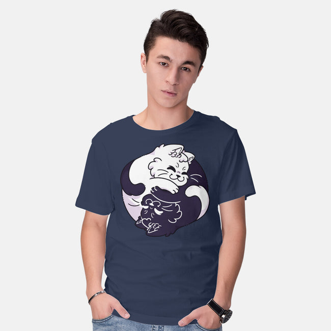 Ying Yang Cat-Mens-Basic-Tee-Zaia Bloom