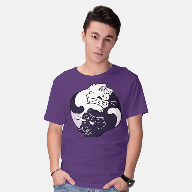 Ying Yang Cat-Mens-Basic-Tee-Zaia Bloom